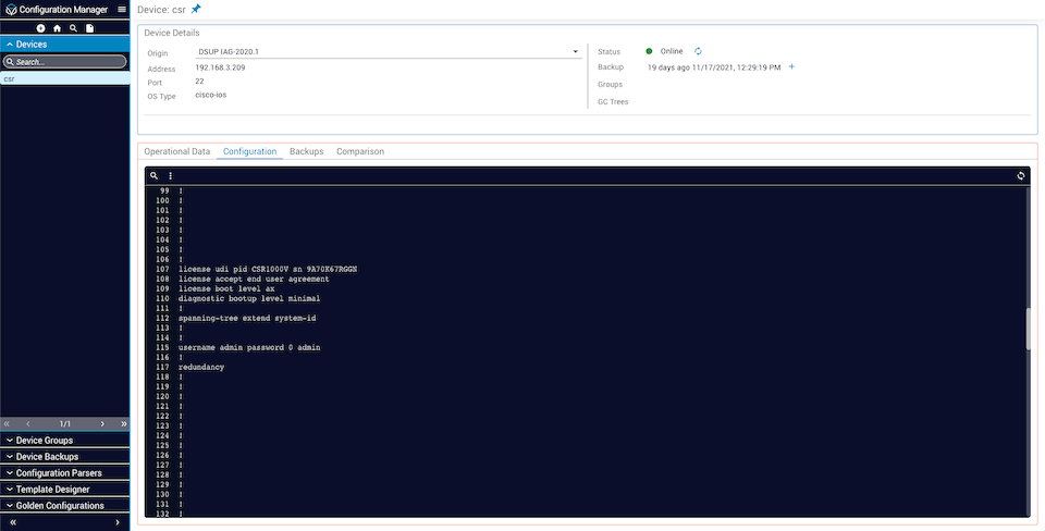 Device Configuration