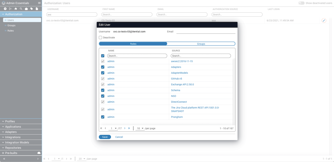 Edit User Roles